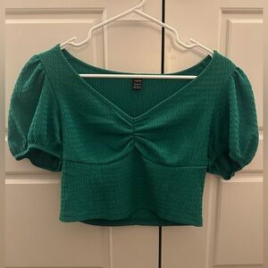 Green Crop Top